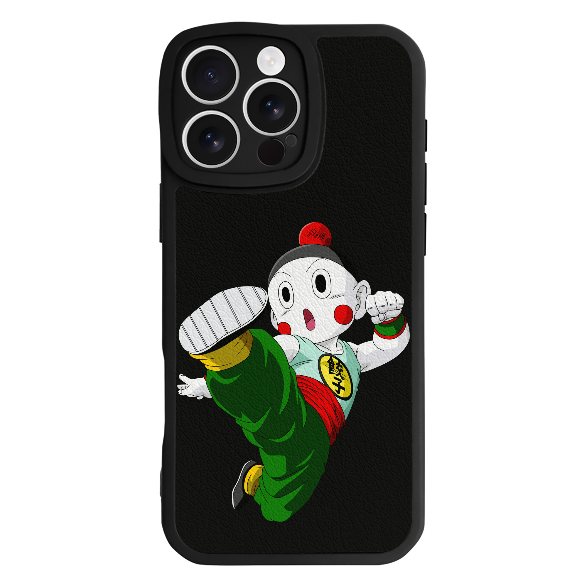 （画像用） ドラゴンボール 餃子（チャオズ）DRAGON BALL Chaoz 【iPhone 16シリーズ対応】シリコンスマホケース（レザー調） 材質：シリコン